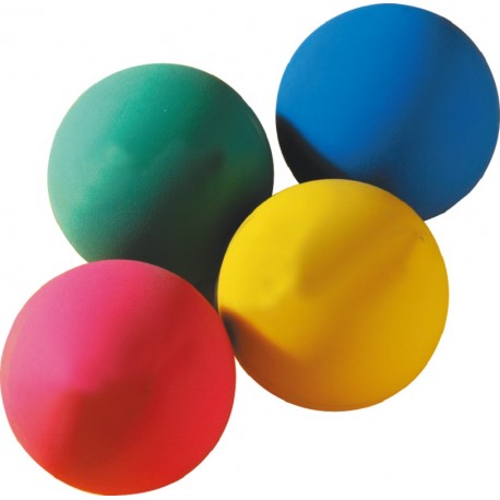 4 Balles caoutchouc naturel
